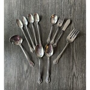 11 Oneida Distinction Deluxe Stainless HH Kennett Square Serving Set Tea Spoons